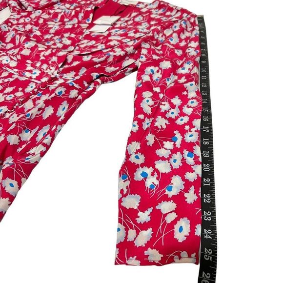 EQUIPMENT NWT Collie Lily Sz Large 100% Silk Floral Surplice Wrap Dress - Picture 14 of 15